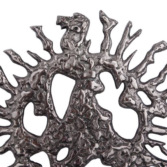 Set of 3 Silver Aluminum Modern Wall Decor, 25" x 25" x 25"